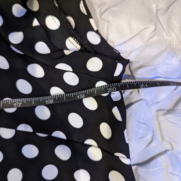 Black and white polka dot blouse - L - Picture 3 of 7